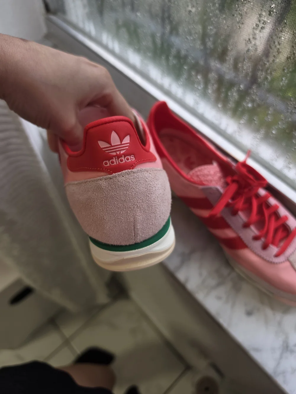 Adidas Women's Pink & Red Sneakers Size 8